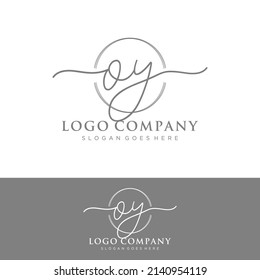 OY Initial letters, handwriting signature logo.