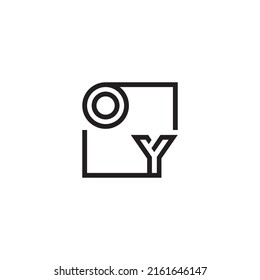 OY initial logo letters in high quality professional design that will print well across any print media