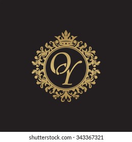 OY initial luxury ornament monogram logo