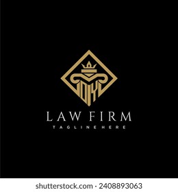 OY initial monogram logo for lawfirm with pillar in creative square design
