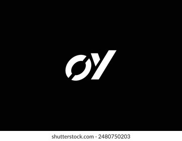 OY-Buchstabe und Logo-Design und Monogramm-Logo