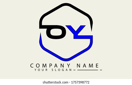 OY Letter Logo Design. OY letter logo Illustration