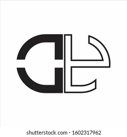 OY Letter logo monogram with oval shape negative space design template white background