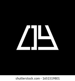OY logo abstract monogram isolated on black background