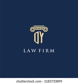 OY monogram initial logo for lawfirm with pillar design