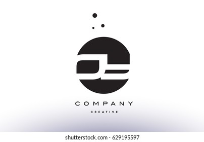 OY O Y alphabet company letter logo design vector icon template simple black white circle dot dots creative abstract