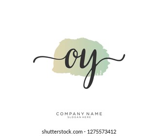 OY O Y Initial handwriting logo template