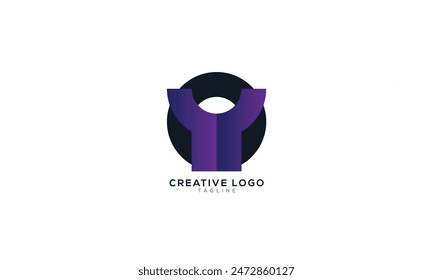 OY YO Abstract initial monogram letter alphabet logo design