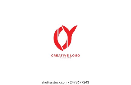 OY YO Abstract initial monogram letter alphabet logo design