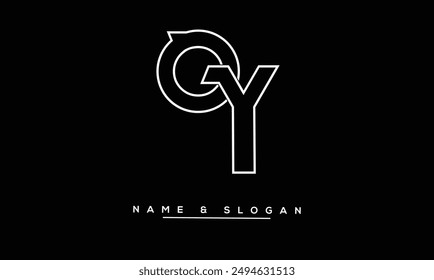 OY, YO Abstract Letters Logo Monogram