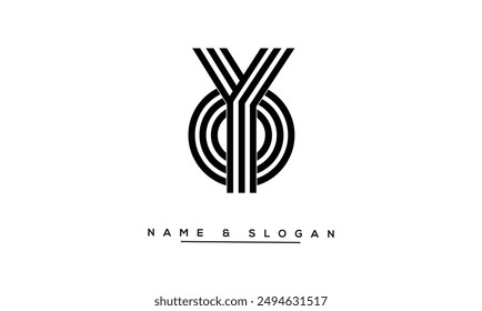 OY, YO Abstract Letters Logo Monogram