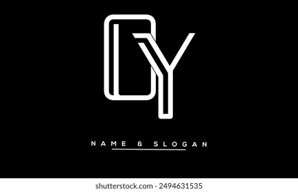 OY, YO Abstract Letters Logo Monogram