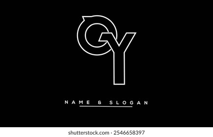 OY, YO Abstract Letters Logo Monogram