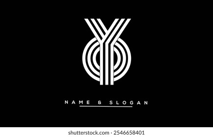 OY, YO Abstract Letters Logo Monogram