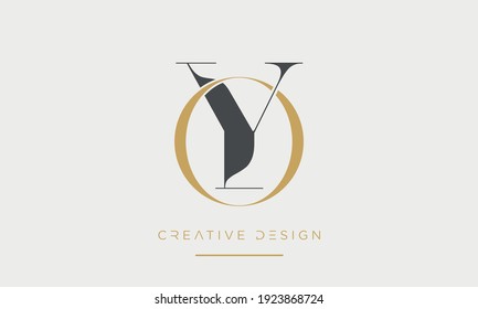 OY or YO Alphabet letters Abstract Icon Logo monogram