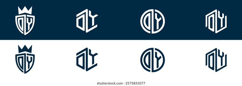 OY YO letter logo set design