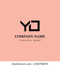 OY, YO letter vector logo design
