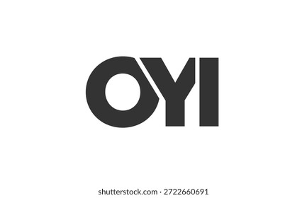 Modelo de design de logotipo OYI com texto em negrito forte e moderno. Logotipo vetorial inicial com tipografia simples e mínima. Identidade de empresa moderna ideal para a presença de marca de empresas.