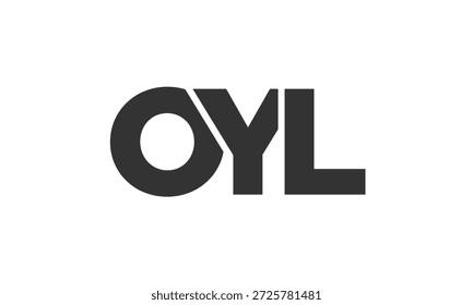 Modelo de design de logotipo OYL com texto em negrito forte e moderno. Logotipo vetorial inicial com tipografia simples e mínima. Identidade de empresa moderna ideal para a presença de marca de empresas.