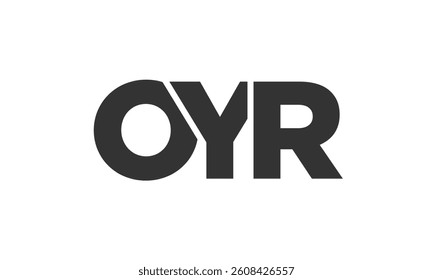 OYR logo design template with strong and modern bold text. Initial based vector logotype featuring simple and minimal typography. Trendy company identity ideal for businesses brand presence.
