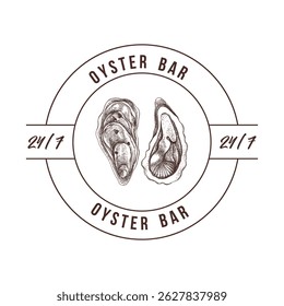 Vetor de modelo de logotipo de barra de ostras