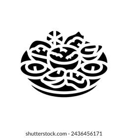 oyster bar sea cuisine glyph icon vector. oyster bar sea cuisine sign. isolated symbol illustration