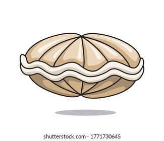 Oyster Cartoon Cute Clam Illustration Shellfish