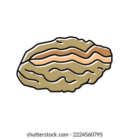 oyster closed shell color icon vector. oyster closed shell sign. isolated symbol illustration