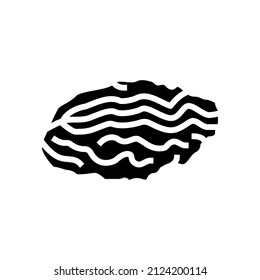 oyster geschlossene Shell-Symbol-Vektorgrafik. Austernschild mit geschlossener Schale. isoliertes Kontursymbol