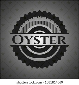 Oyster dark icon or emblem. Vector Illustration. Detailed.