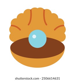 Oyster Flat Icon Design For Personal nad Commercial Use