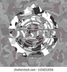 Oyster grey camouflaged emblem