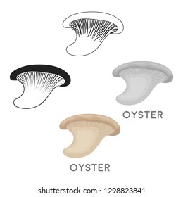 Oyster icon in cartoon style isolated on white background. Mushroom symbol stock vector illustration.