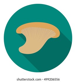 Oyster icon in flat style isolated on white background. Mushroom symbol stock vector illustration.