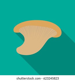 Oyster icon in flat style isolated on white background. Mushroom symbol stock vector illustration.