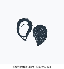 Oyster Icon Isolated On Clean Background. Oyster Icon Concept Drawing Icon In Modern Style. Vector Illustration For Your Web Mobile Logo App UI Design.