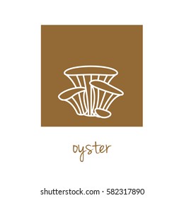 oyster icon on brown square