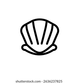 Ícone de ostra, ícone de símbolo e sinal. Ilustração desenhada à mão, Para interface de ícone, banner, layout, postagem de mídia social, folheto e aplicativos móveis.	 