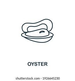 Oyster icon. Simple illustration from seafood collection. Creative Oyster icon for web design, templates, infographics and more