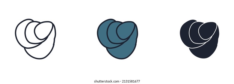 oyster icon symbol template for graphic and web design collection logo vector illustration