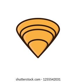 oyster icon vector design. filled outline icon