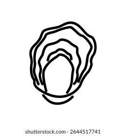 oyster icon vector, line style icon