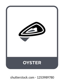 oyster icon vector on white background, oyster trendy filled icons from Gastronomy collection, oyster simple element illustration