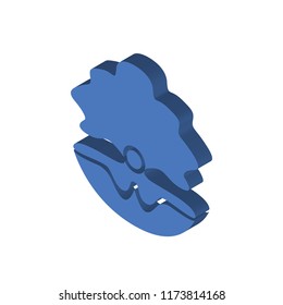 Oyster isometric left top view 3D icon