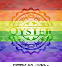 Oyster lgbt colors emblem 