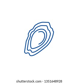 Oyster line icon concept. Oyster flat  vector symbol, sign, outline illustration.