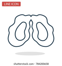 Oyster line icon for web and mobile design