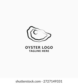 Ilustração de vetor de modelo de design de ícone de logotipo de ostra
