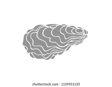 Oyster logo. Isolated oyster  on white background.  EPS 10. Vector illustration