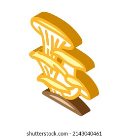 oyster mushroom isometric icon vector. oyster mushroom sign. isolated symbol illustration